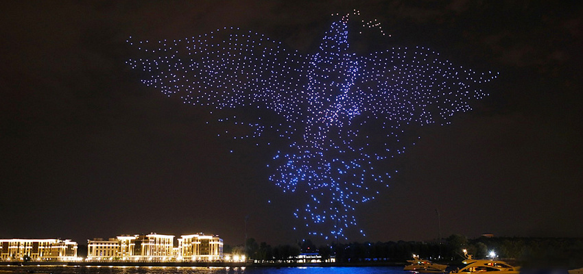 В Петербурге компания «Геоскан» побила мировой рекорд по количеству беспилотников в небе