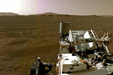 Планетоход Perseverance (NASA) совершил первую поездку на Марсе